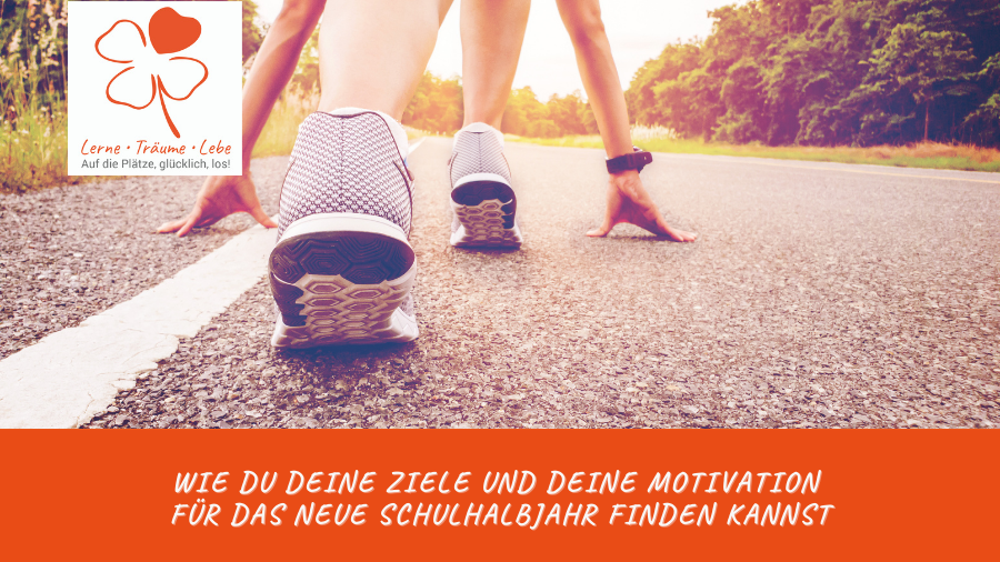 Du bist der Läufer am Start eines neuen Schulhalbjahres