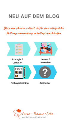 Vier wichtige Phasen für das Lernen für deine nächste Prüfung